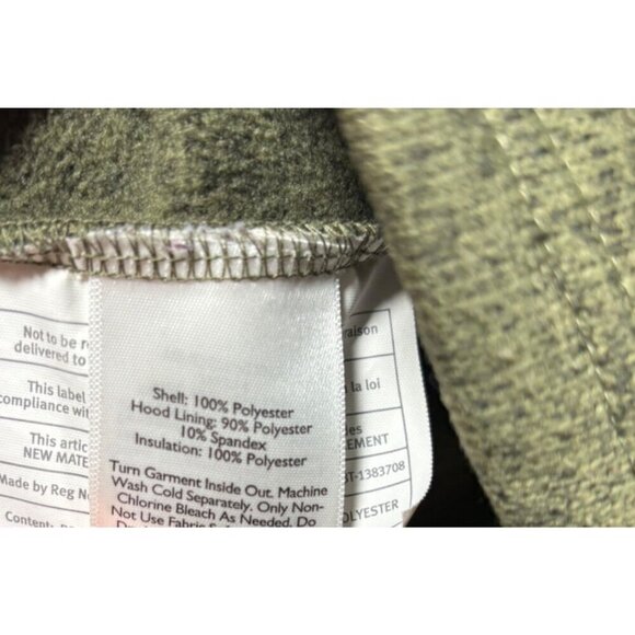 Eddie Bauer Olive Green Womens Hooded Full Zip Jacket Size L Casual - Picture 4 of 5